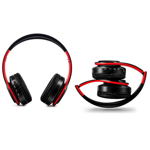 Fede trådløse Bluetooth headphones i flot foldbart design. Rød. - Billede 2