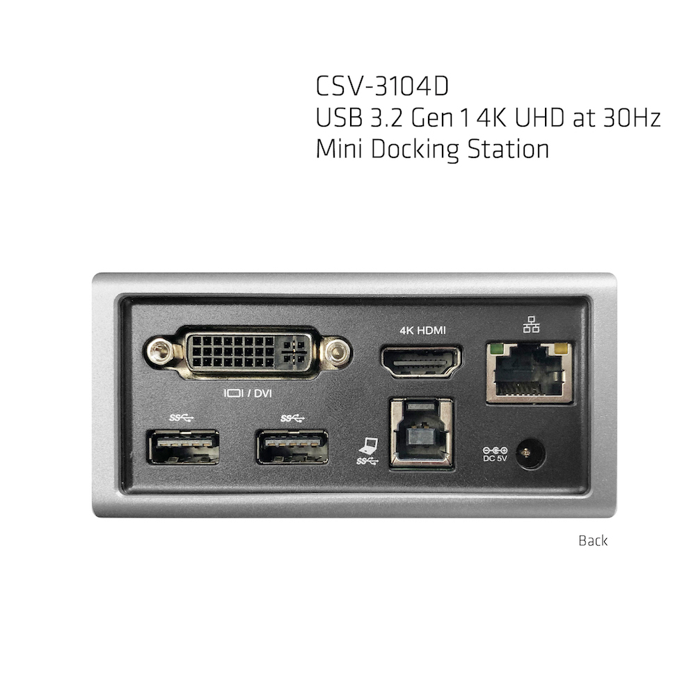 CLUB3D USB 3.2 Gen 1 4K UHD at 30Hz Mini Docking Station Ultra slim Design - Billede 3
