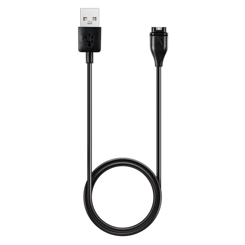Oplader til Garmin Fenix 7 / Fenix 7S / Vivoactive / Forerunner mm. 1 meter opladekabel. USB-A