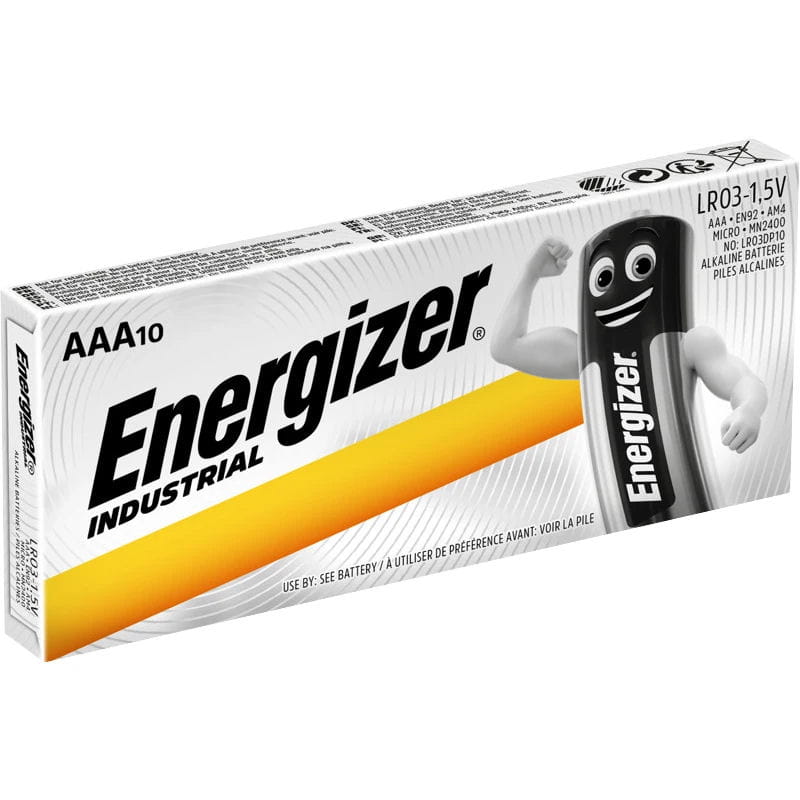 Energizer Industrial EN92 AAA Alkaline Batterier 1,5V 10 stk.