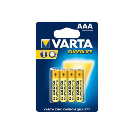 Varta Superlife AAA Kul-Zink Batterier 4 stk. 1,5V
