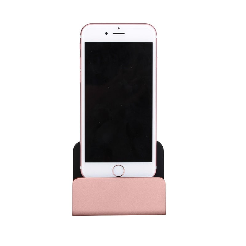 iPhone dock & iPad Mini dock. Flot bordlader. Rose Gold - Billede 2