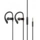 AWEI ES160I Super Bass In-ear Kablet Sports Earphones. Sort.
