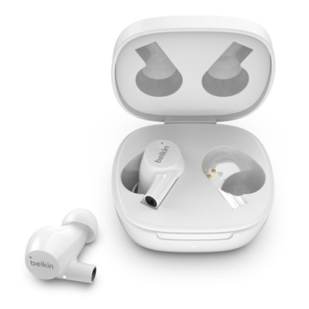 Fede TWS SoundForm Rise True Wireless Earbuds fra Belkin. Hvid.