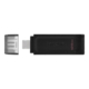Kingston DataTraveler 70 USB-C 3.2 Gen 1 USB Stick 128GB – Sort