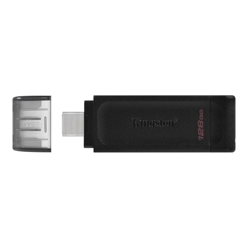 Kingston DataTraveler 70 USB-C 3.2 Gen 1 USB Stick 128GB – Sort