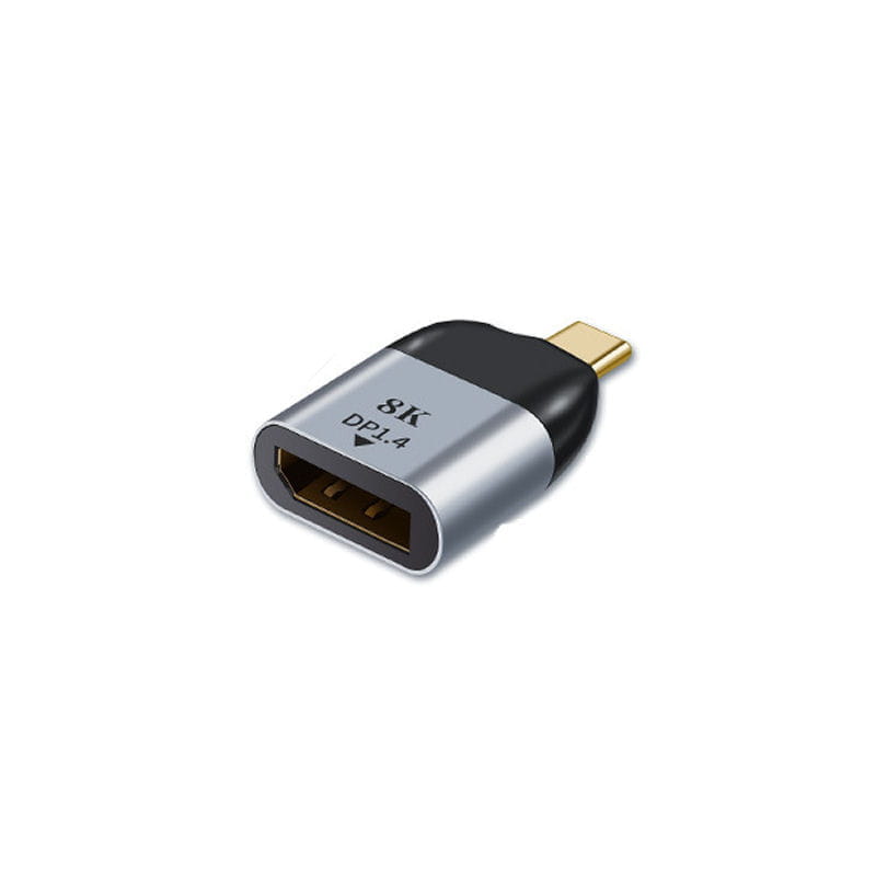 USB-C til DisplayPort Adapter 8K 60Hz – Grå/Sort