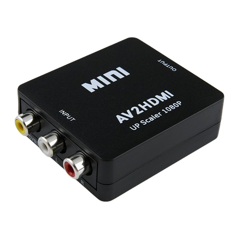 AV/RCA til HDMI Konverter. Full HD 1080p. Sort