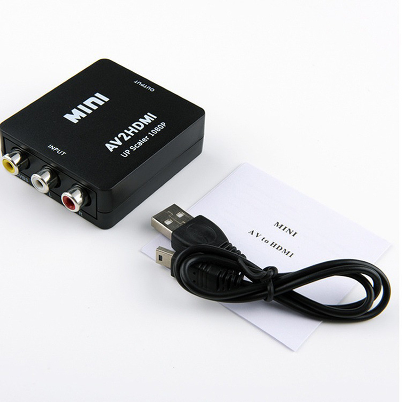 AV/RCA til HDMI Konverter. Full HD 1080p. Sort - Billede 3