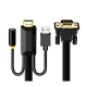 High Quality HDMI til VGA kabel m audio tilslutning og chip