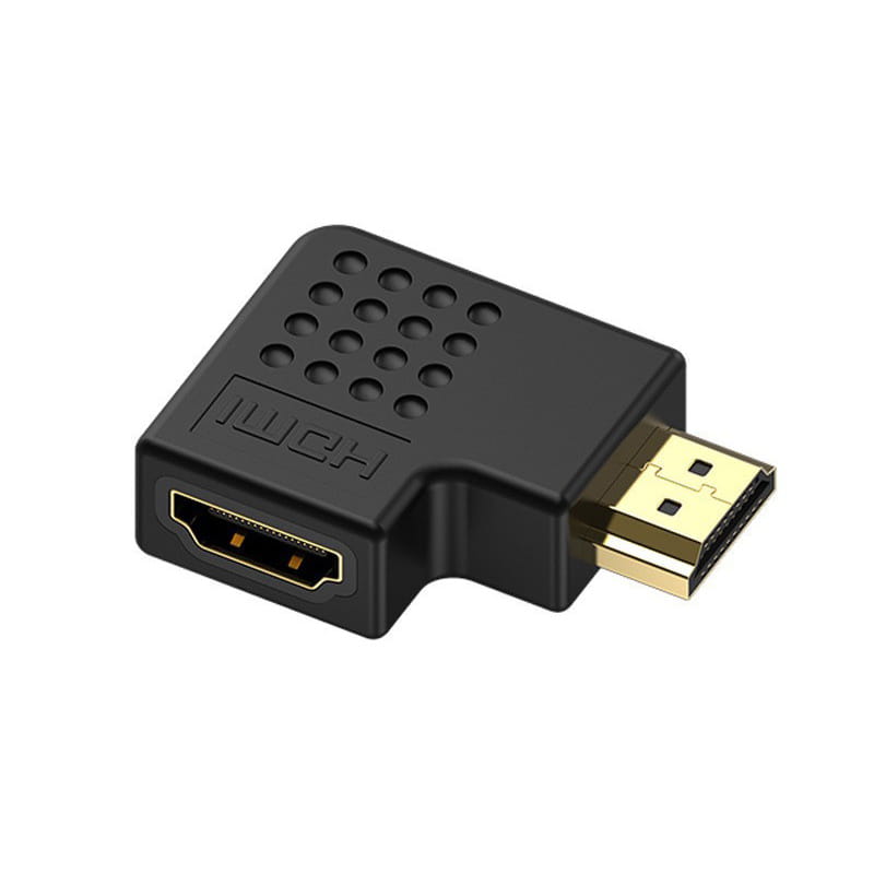 HDMI Vinkeladapter 270° (L-formet) – Guldbelagte stik til TV, PS5, Xbox og PC - Billede 2