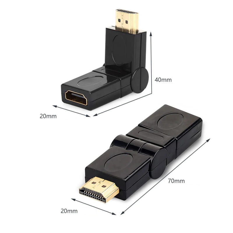 HDMI 360° Vinkel Adapter – Fuldt Fleksibel & Drejbar - Billede 10