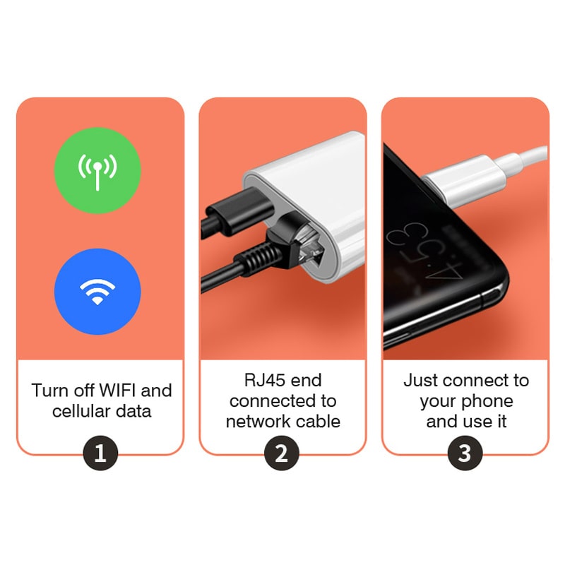 Lightning til Ethernet Adapter – Hurtig RJ45 LAN Forbindelse til iPhone og iPad (10/100 Mbps) - Billede 9