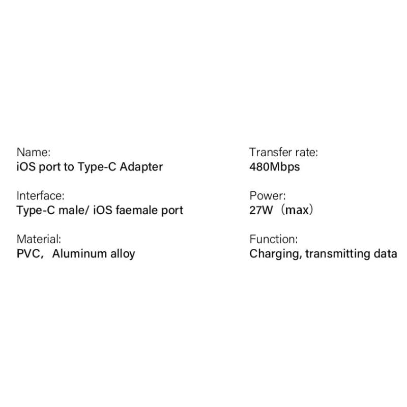 Lightning til USB-C Adapter med 35W PD Hurtigopladning – Lightning Hun til USB-C Han - Billede 6