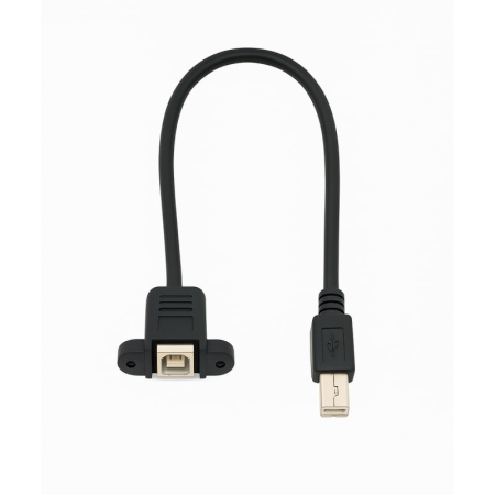 USB Type-B Printer Forlænger Kabel – USB-B Han til Hun - 0.3m - Sort