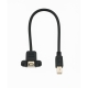 USB Type-B Printer Forlænger Kabel – USB-B Han til Hun - 0.3m - Sort