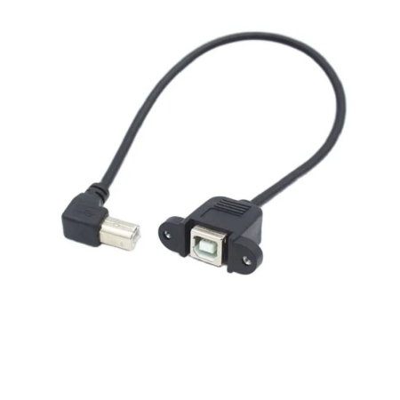 USB Type-B Printer Forlænger Kabel 0,3 m | Vinklet USB-B Han til Hun