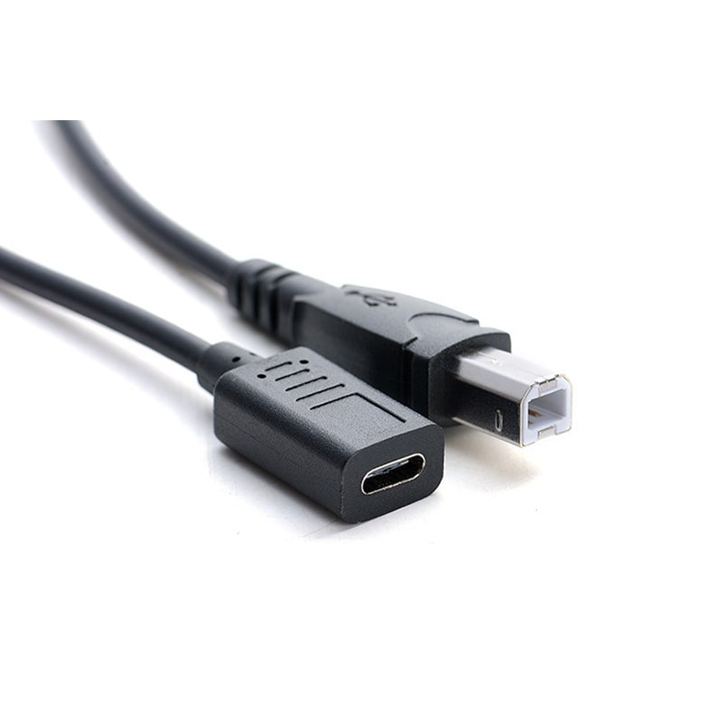 USB-C til USB-B printer kabel 30 cm – Adapter til printer og scanner - Billede 3