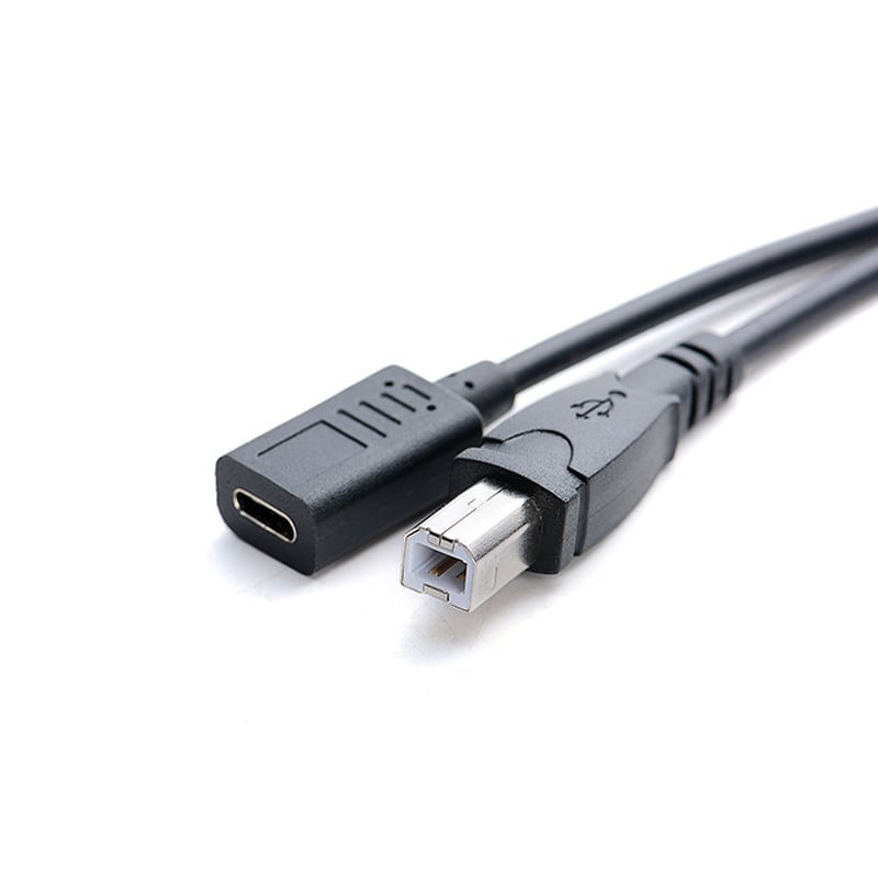 USB-C til USB-B printer kabel 30 cm – Adapter til printer og scanner - Billede 4
