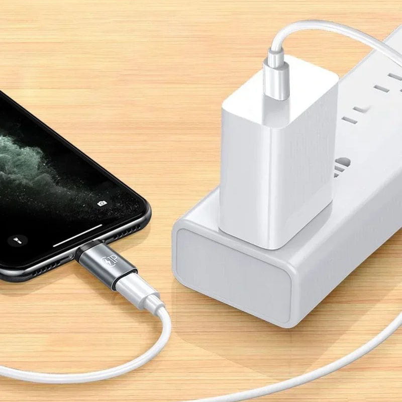 USB-C Hun til Lightning Han Adapter – Opladning & Data – Silver - Billede 4