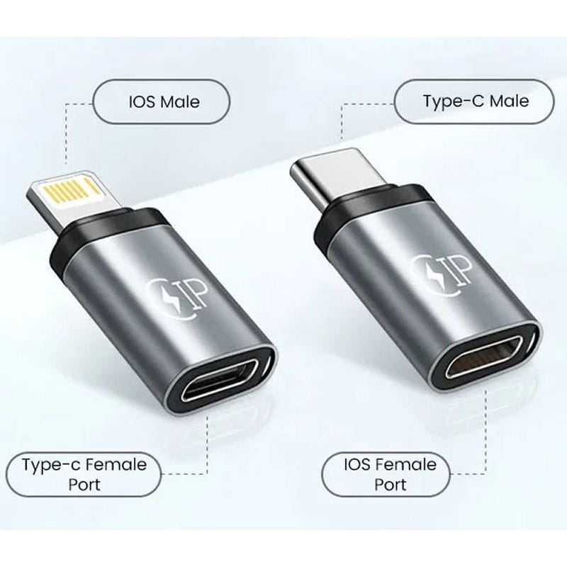 USB-C Hun til Lightning Han Adapter – Opladning & Data – Silver - Billede 7