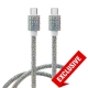USB-C til USB-C Opladerkabel 60W – Diamantdesign - 1M - Rainbow Shine