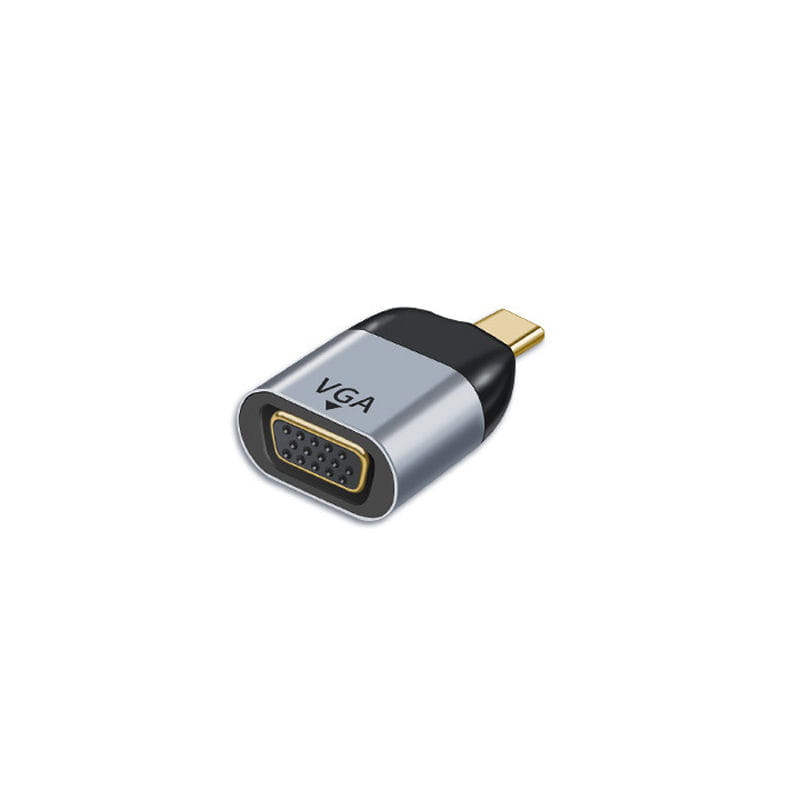 USB-C til VGA Adapter Full HD – Grå/Sort