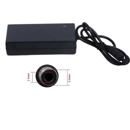 12V Oplader - 5.5×2.5mm stik, 12V strømforsyning