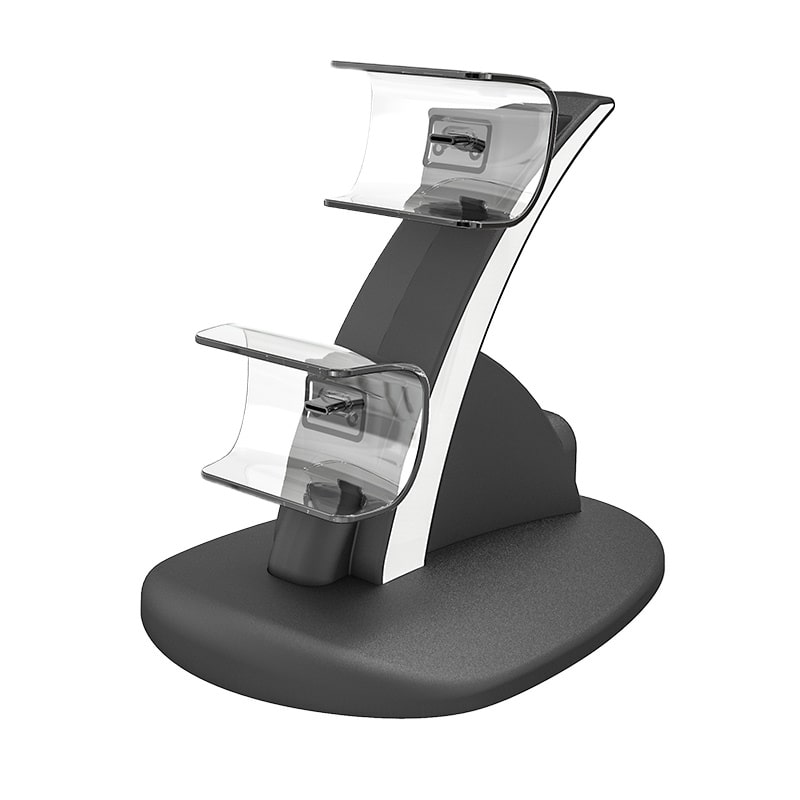 Dobe PS5 DualSense Controller Oplader Bluelight Charging Dock – Sort