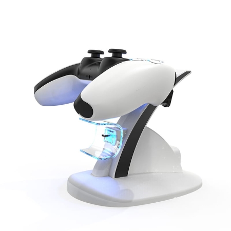 Playstation 5 Bluelight Charging Dock. Fed opladestation.Hvid