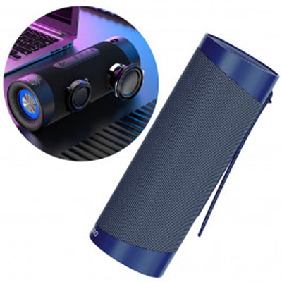 Fed Dudao Y10Pro Transportabel RGB Bluetooth Højttaler. Blå