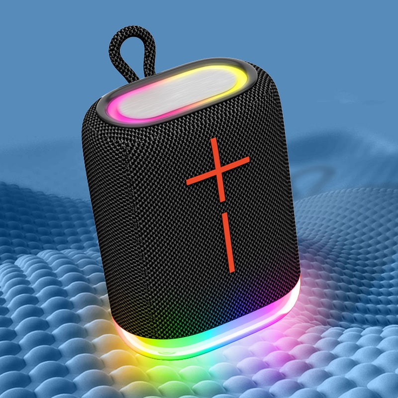 G1 Outdoor Bluetooth Højtaler. Kraftfuld Lyd og Farverigt RGB Lys. Sort - Billede 3