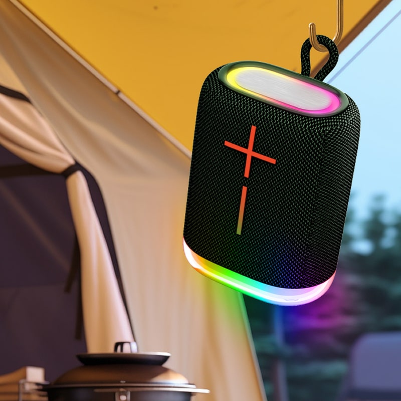 G1 Outdoor Bluetooth Højtaler. Kraftfuld Lyd og Farverigt RGB Lys. Sort - Billede 5
