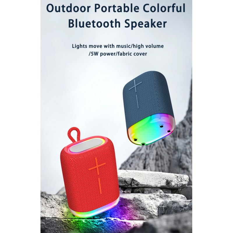 G1 Outdoor Bluetooth Højtaler. Kraftfuld Lyd og Farverigt RGB Lys. Sort - Billede 7