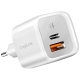 LogiLink 20W Hurtig Dual Oplader USB-C & USB-A Adapter. Hvid