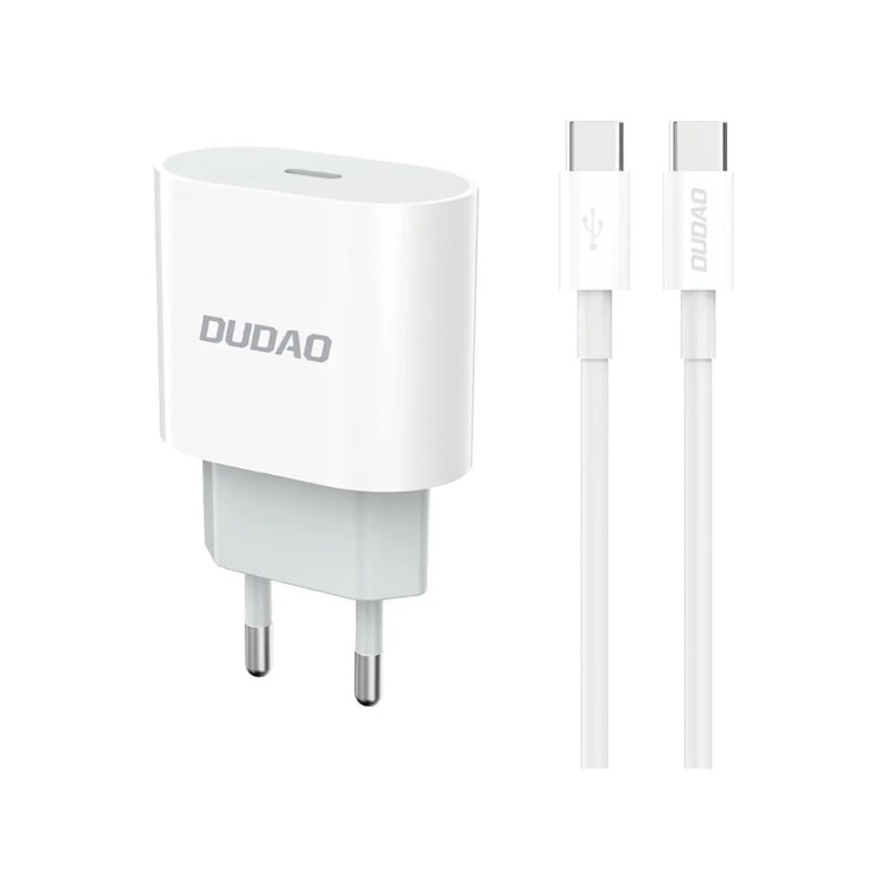 DUDAO A14EUC PD 20W Quick Charge USB-C oplader. Inkl USB-C kabel