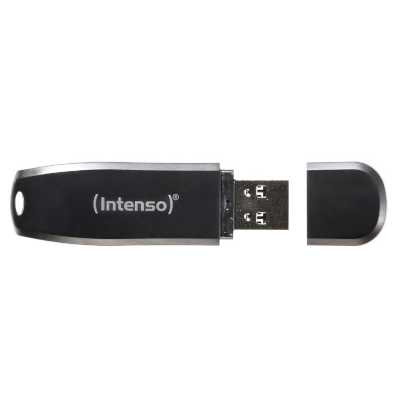Intenso Speed Line USB 3.0 Drive. Super hurtig USB memory stick. 128GB. Sort.
