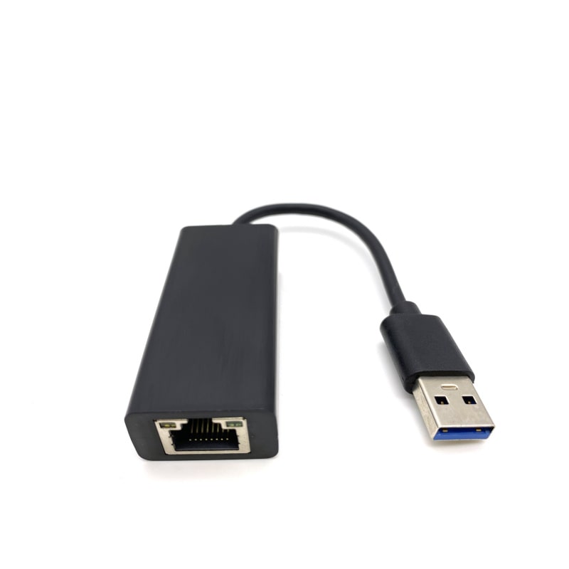 USB 3.0 Gigabit Ethernet Adapter til Nintendo Switch, Wii, Wii U & PC. Sort
