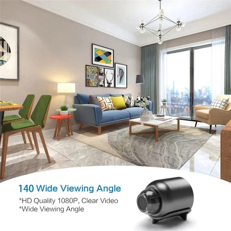 X5 WiFi Mini Overvågningskamera med 1080P, Lyd, Nattesyn og Fjernadgang - Billede 11
