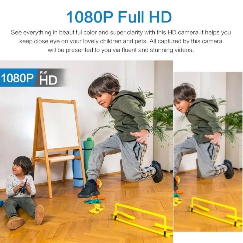 X5 WiFi Mini Overvågningskamera med 1080P, Lyd, Nattesyn og Fjernadgang - Billede 14