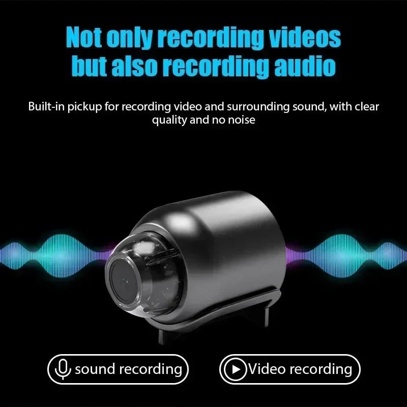 X5 WiFi Mini Overvågningskamera med 1080P, Lyd, Nattesyn og Fjernadgang - Billede 5
